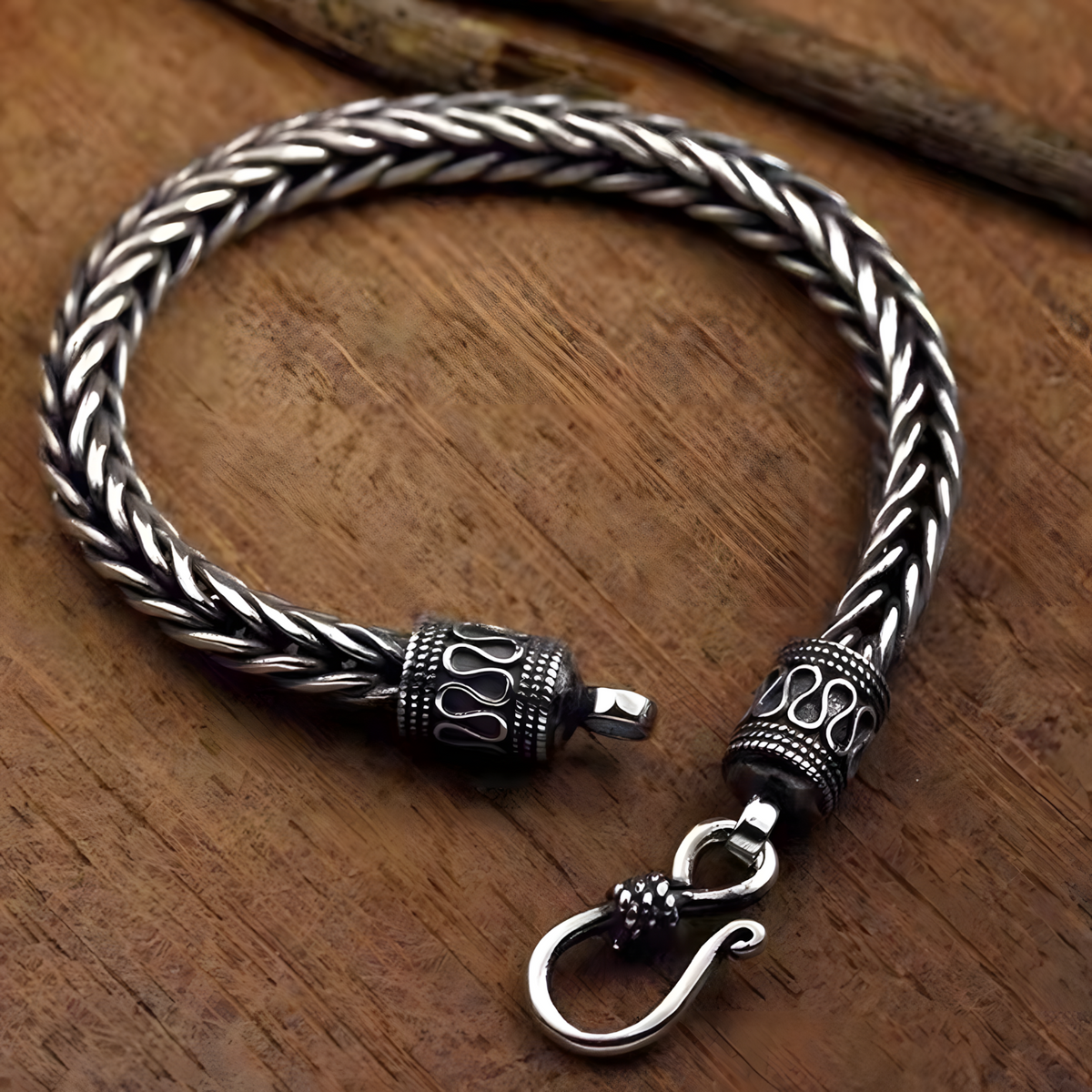 Vintage Rope Link Bracelet 20cm Chunky Vintage Chain Bracelet 20g Unisex 1483