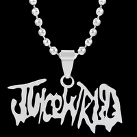 Juice WRLD Style Nameplate Pendant Necklace for Men Women Hip Hop Script 1389