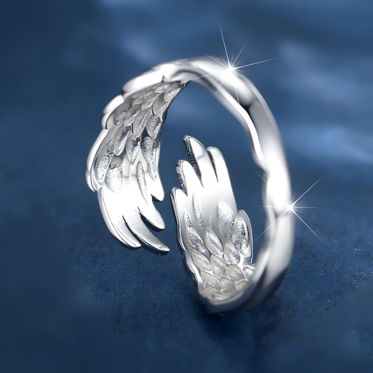 Angel Wings Hug Ring for Women - Retro Punk Hip Hop Lucky Party Jewelry Gift 529