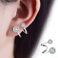 Unified Jewellery Sparkling Cubic Zirconia Circle Drop Earrings for Women 359