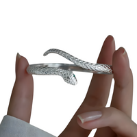 925 Sterling Silver Snake Shape Bracelet Charm Temperament Bracelet Birthday 499