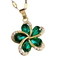 Lucky Four Leaf Clover Necklace for Women – Copper Alloy Gold Color Plating 1178