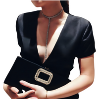 Sparkling Rhinestone Y-Shape Choker Necklace For Women Party Fashion Jewelry 436