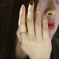 Retro Fish Ring For Women Adjustable Open Band Vintage Style Silver TonE B350