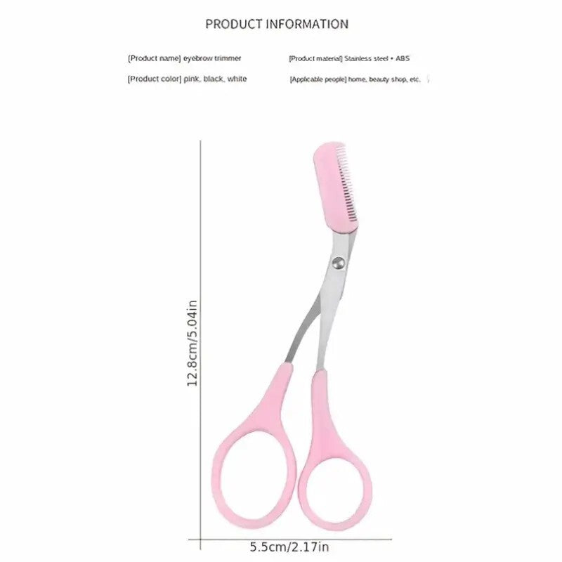Stainless Steel Eyebrow Trimmer and Comb with Eyelash Hair Scissors Women 50 UK