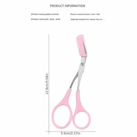 Stainless Steel Eyebrow Trimmer and Comb with Eyelash Hair Scissors Women 50 UK
