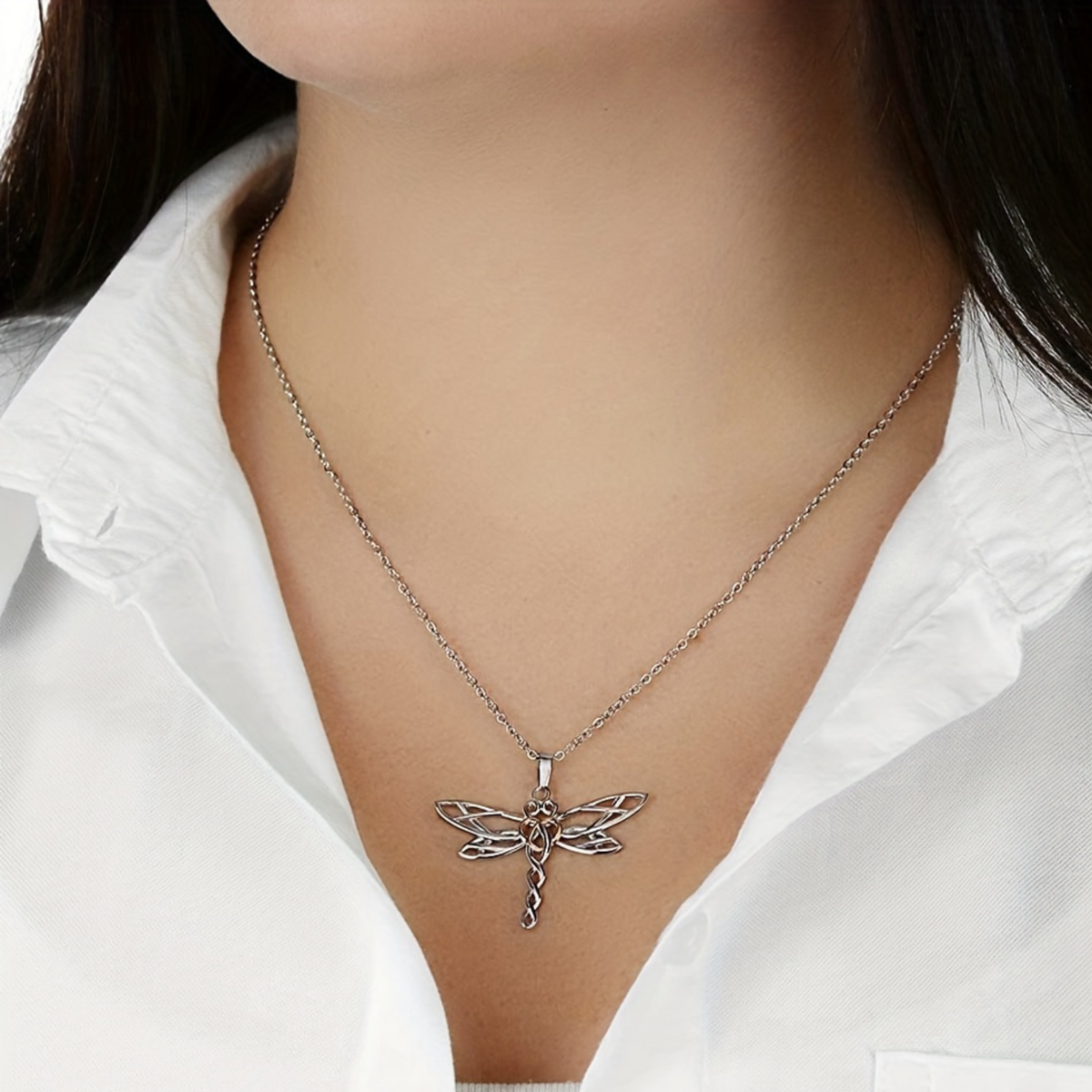 Loving Memory Of My Dad Dragonfly Pendant Necklace Forever B193 With Card NO BOX