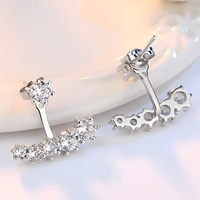 Multi-Stone CZ Stud Earrings for Women – Sparkling Cluster Design with Cubic 952
