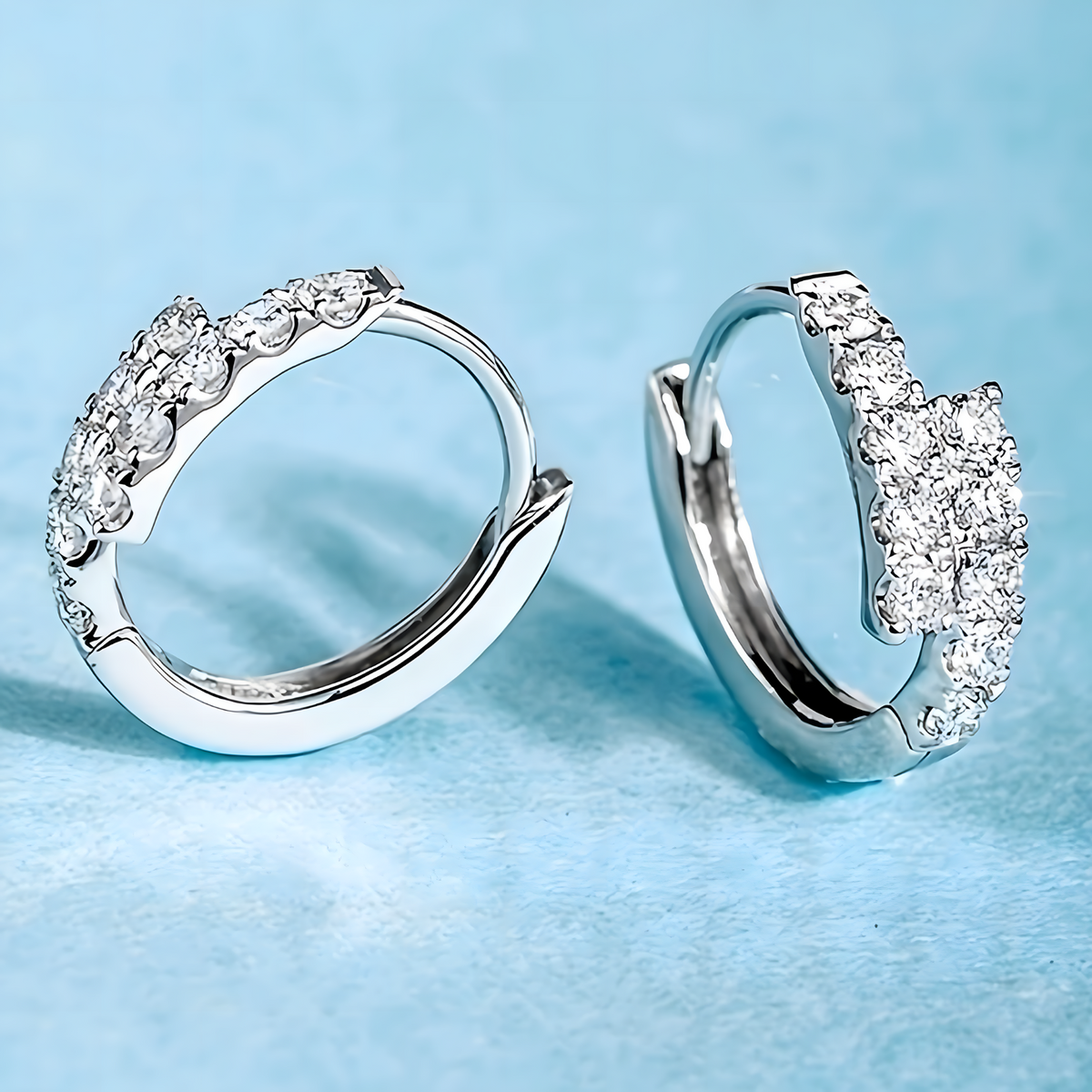 Huggie Hoop Earrings for Women: Dainty Dazzling Cubic Zirconia Cluster 653