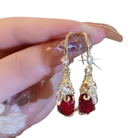 Gold Dangle Earrings Elegant Animal Dangle Earrings Ear Clip Charm for Women 578