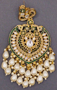 Elegant Bollywood Inspired Gold Kundan Earrings - Traditional Indian Jewelry 222