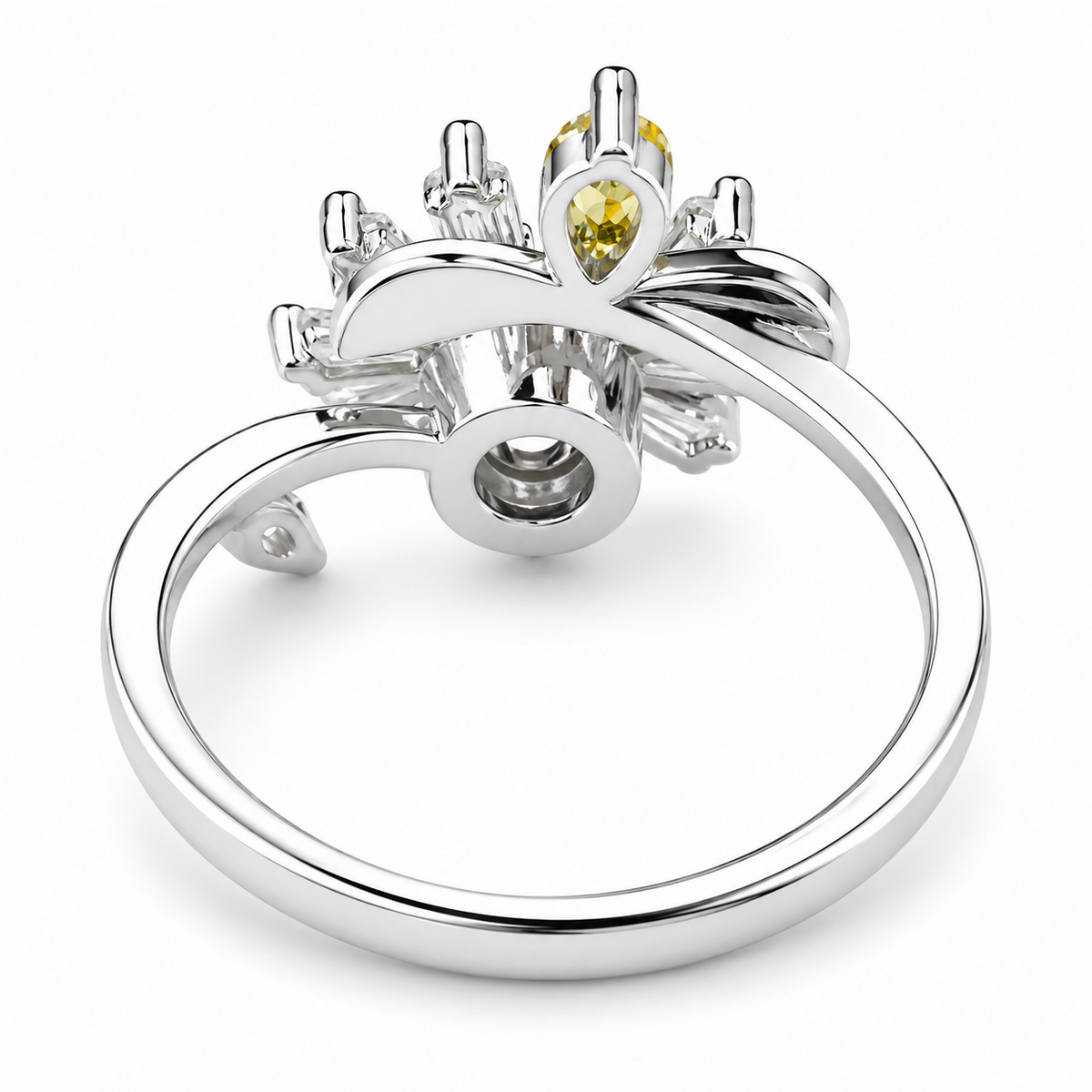 Rotatable Floral Spinner Ring For Women Adjustable Open Band Fidget Anxiety 1516
