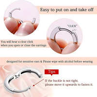 585 Gold Hoop Drop Earrings for Women, Delicate Zirconia Pendant Dangle Rose 602