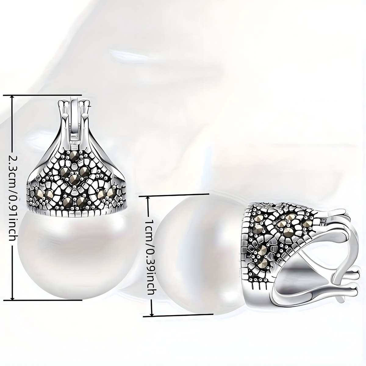 Vintage Simulated Pearl Dangle Earrings Women Elegant Wedding Bridal Jewelry 651
