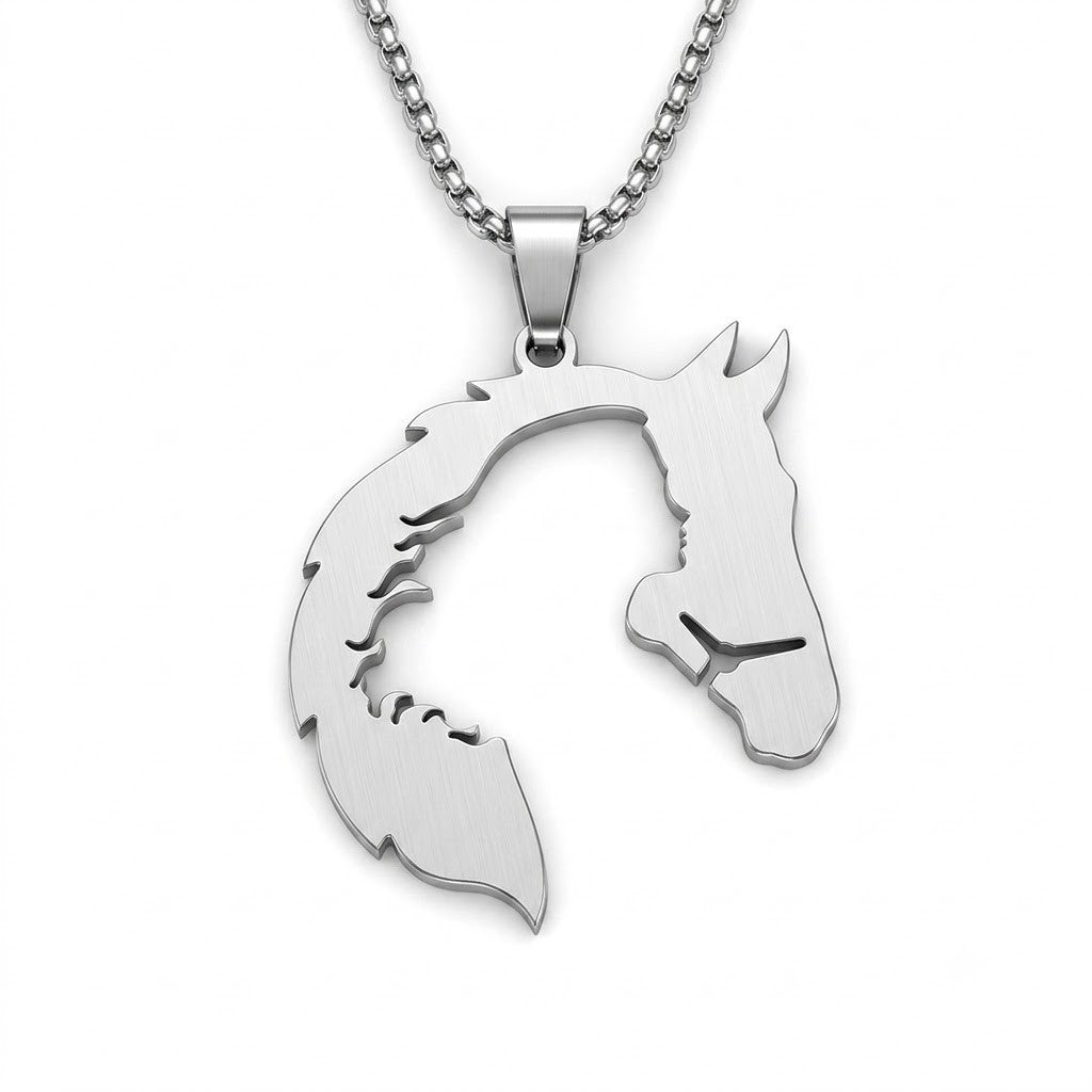 Unified Jewellery Premium Horse Woman Pendant Necklace 60cm Chain 42x38mm 1891
