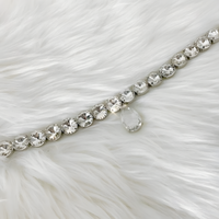 Vintage Large Teardrop Crystal Choker Necklace for Women Wedding Jewelry 439