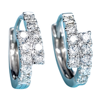 Huggie Hoop Earrings for Women: Dainty Dazzling Cubic Zirconia Cluster 653