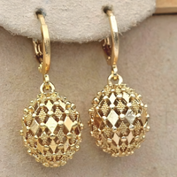 Women's Trendy Copper Drop Earrings for Women, Geometric Gold Plated Dangle 461