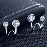 Unified Jewellery Sparkling Cubic Zirconia Circle Drop Earrings for Women 359