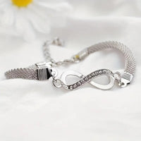 Infinity Symbol Inlaid Rhinestones Bracelet Personality Hand Jewellery 86 UK