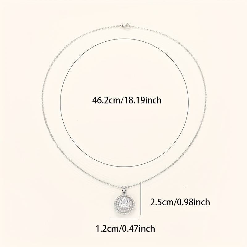925 Silver Plated Delicate Moissanite Solitaire Necklace Women Bridal 31 UK