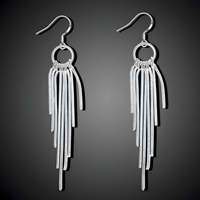 Retro Tassel Earrings, Long Fringe Drop Earrings with Fish Hook Closure 1420