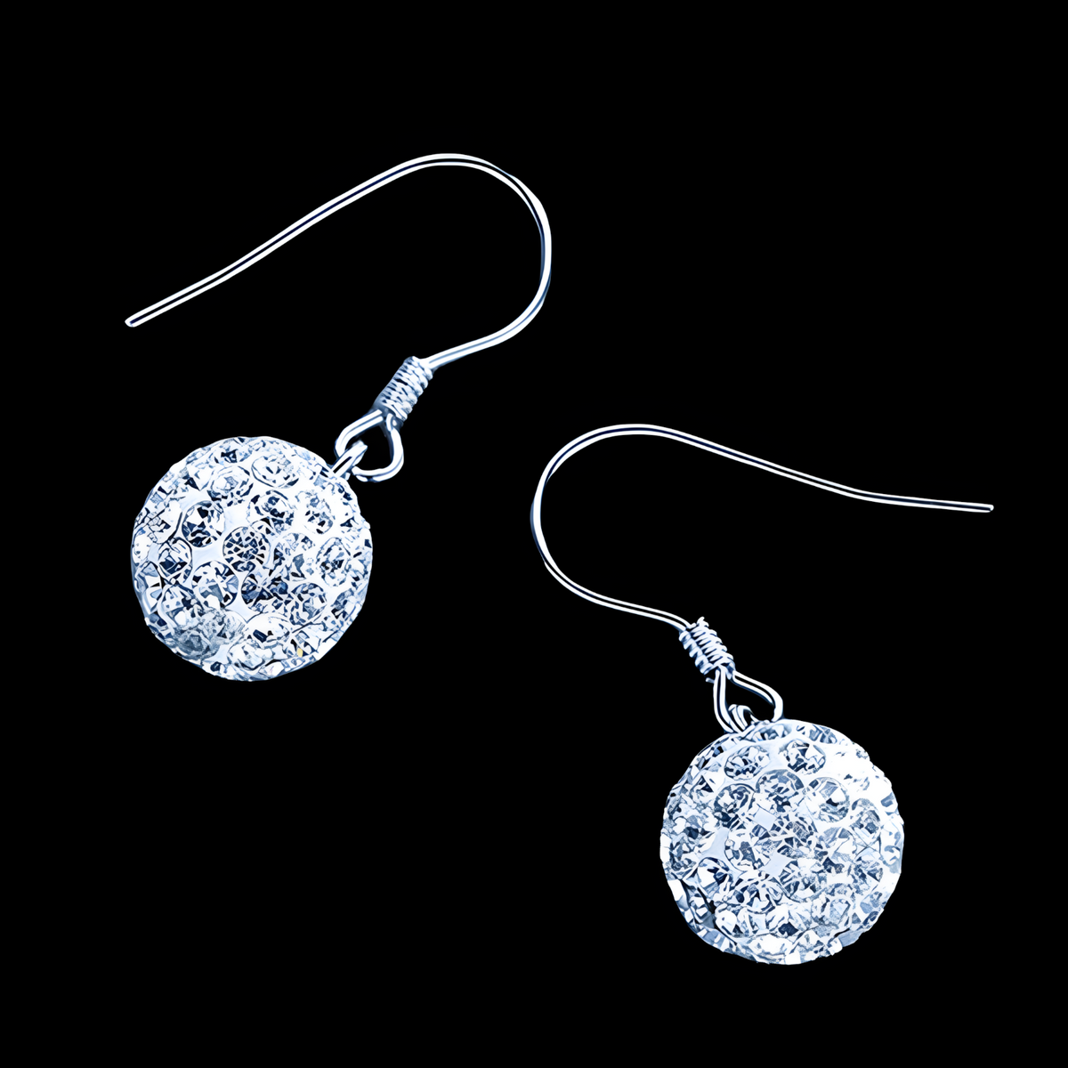 Crystal Ball Drop Earrings for Women – Sparkling Crystal Ball Dangle Design 1054
