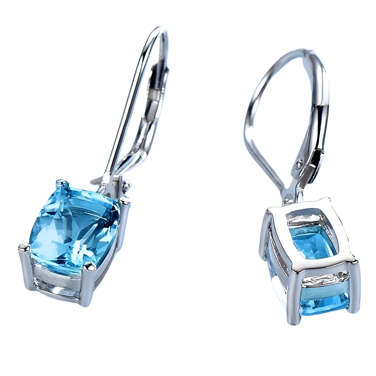 Copper Alloy Cubic Zirconia Drop Earrings for Women, Lever Back Dangle 505
