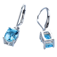 Copper Alloy Cubic Zirconia Drop Earrings for Women, Lever Back Dangle 505