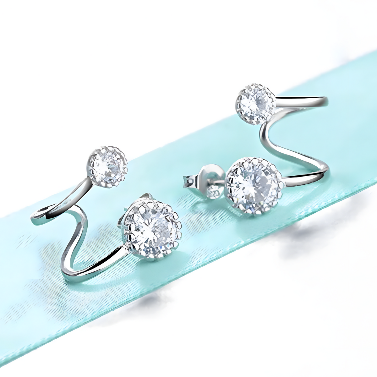 Unified Jewellery Sparkling Cubic Zirconia Circle Drop Earrings for Women 359
