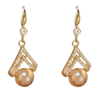 925 Sterling Silver Stud Earrings with Rhinestones, 1.6 cm, 7.9 g A0137