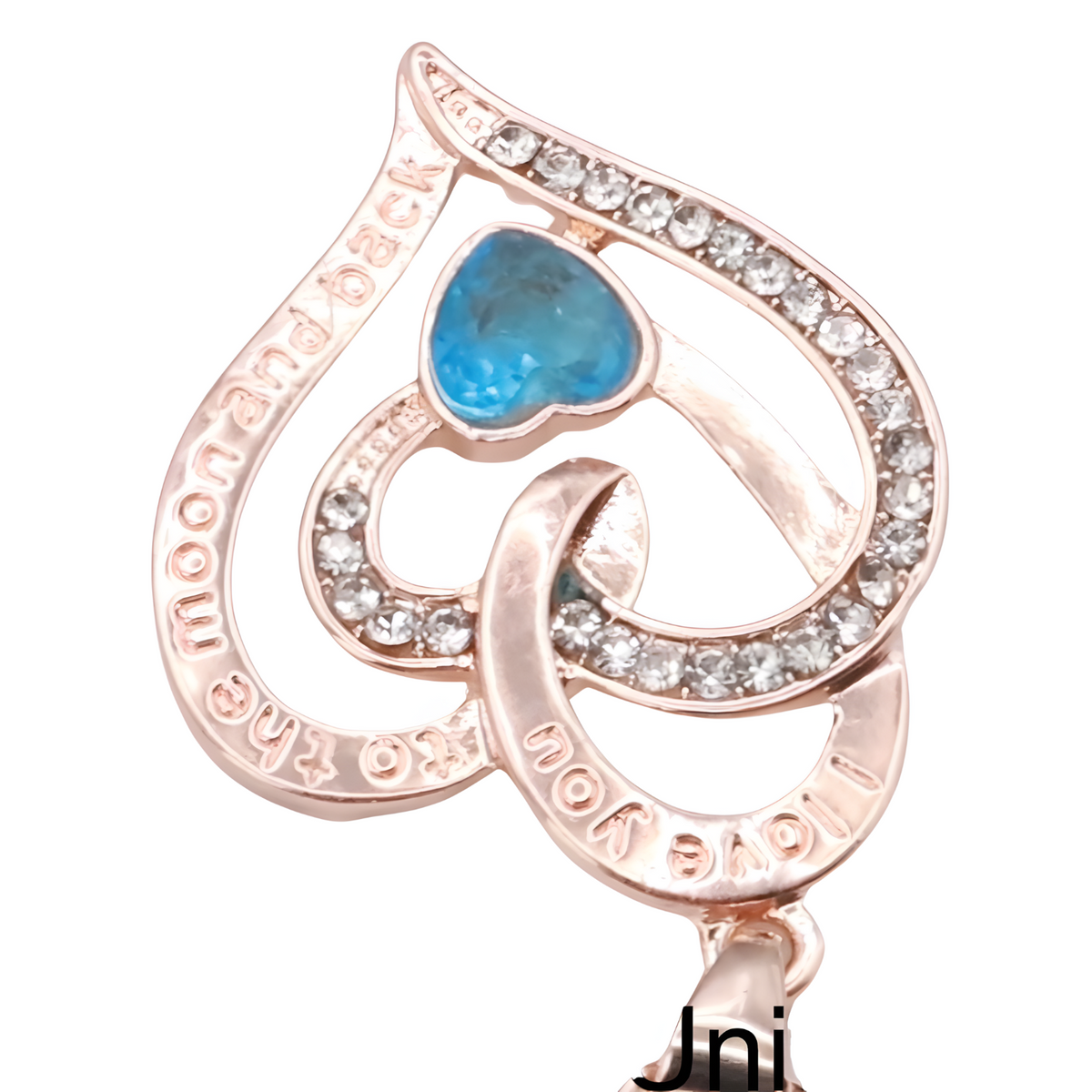 18K Gold Plated Heart Shaped Pendant Necklace for Women Zinc Alloy Romantic B313