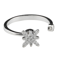 Unified Jewellery Rotatable Star Spinner Ring For Women, Adjustable Open 1507
