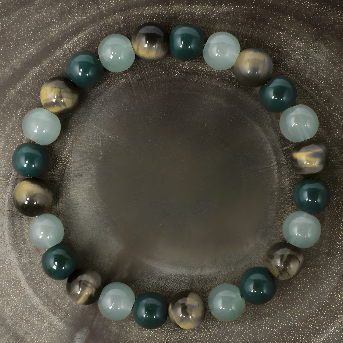 RICH Abundance Bracelet For Women Natural Tiger Eye Malachite Stone Beaded 1400