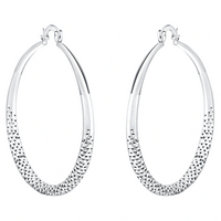 Diamond-Cut Hoop Earrings 5CM Large Round Textured Hoop Earrings for Women 1495