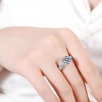 925 Sterling Silver Crown Ring for Women; Adjustable Rhinestone Open Finger 390