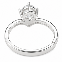 Twisted Pave Engagement Ring For Women Round Brilliant Cut Zircon Solitaire 1606