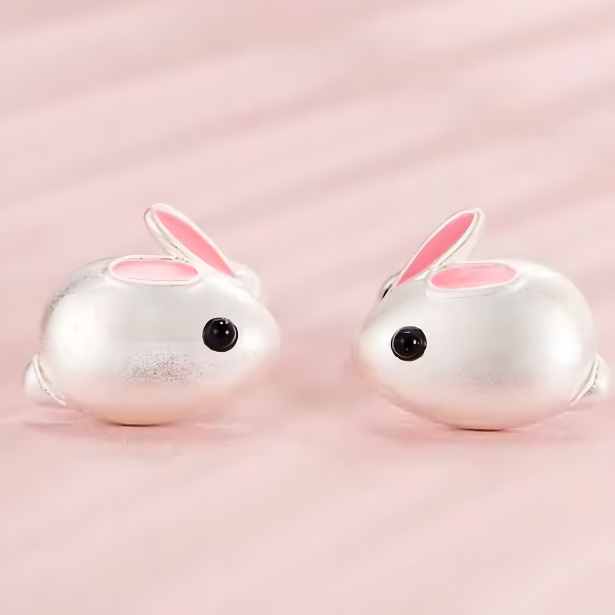 Rabbit Earrings for Women – 925 Silver-Plated Copper Alloy Cute Animal Studs 956