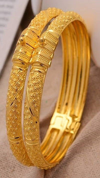 Unified Jewellery Ethnic Style Plated Cuff Bangle  Dubai Middle East Jewelry 118