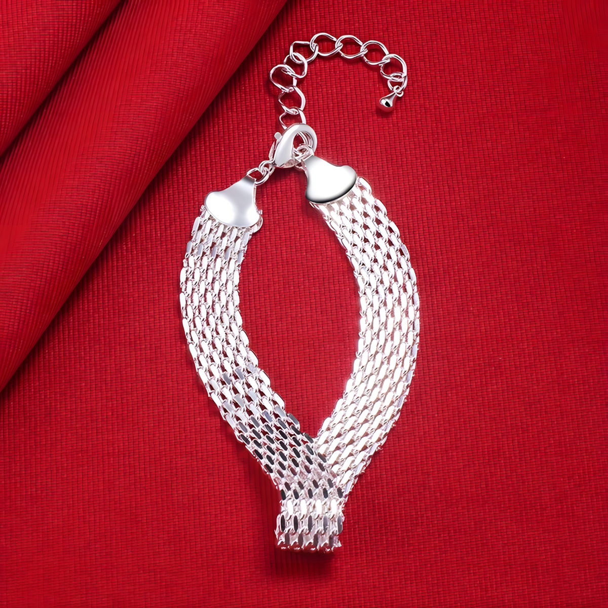 Multi Strand Chain Bracelet for Women - 18cm Plus 5cm Adjustable Extender 1817