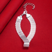 Multi Strand Chain Bracelet for Women - 18cm Plus 5cm Adjustable Extender 1817