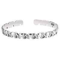 Silver Elephant Cuff Bangle Bracelet For Women Adjustable Open Bangle Anima 1747