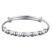 925 Silver-Color Luxury Beads Bracelets Bangles Cute For Women Fashion Party 456
