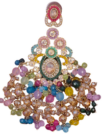 Elegant Bollywood Inspired Gold Kundan Earrings - Traditional Indian Jewelry 188