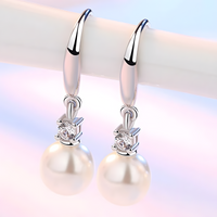 925 Silver Drop Earrings, Punk Style, Zircon Main Stone, Gift for Women 303
