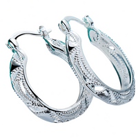 Dragon Hollow Hoop Earrings — Ethnic Hollow Dragon Pattern Lightweight Hoop 1421