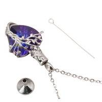 Heart Tree of Life Urn Necklace Crystal Funnel Filler 316L Stainless Steel B215