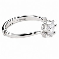 Graceful Solitaire Engagement Ring For Women Round Brilliant Cut Zircon 1605