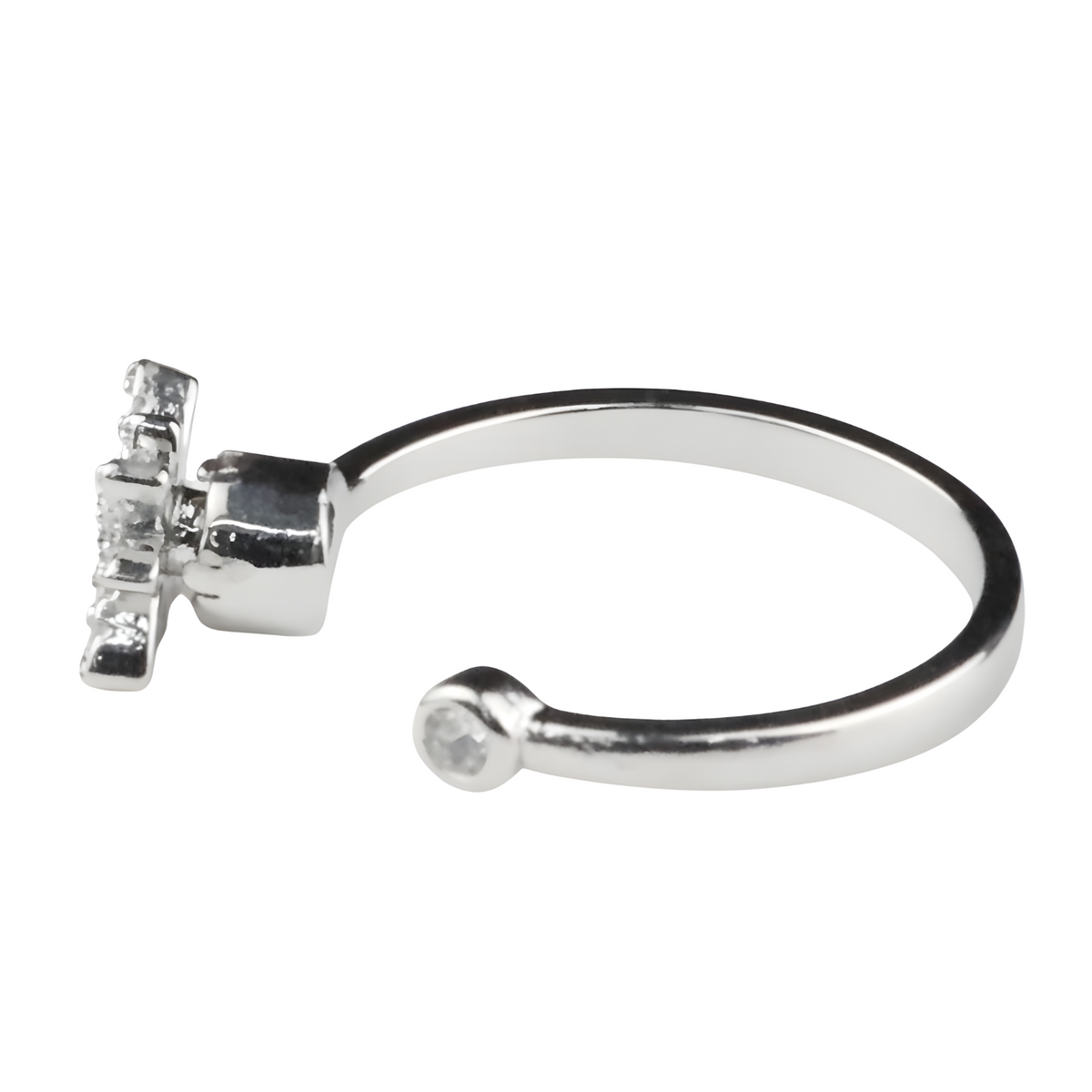 Unified Jewellery Rotatable Star Spinner Ring For Women, Adjustable Open 1507