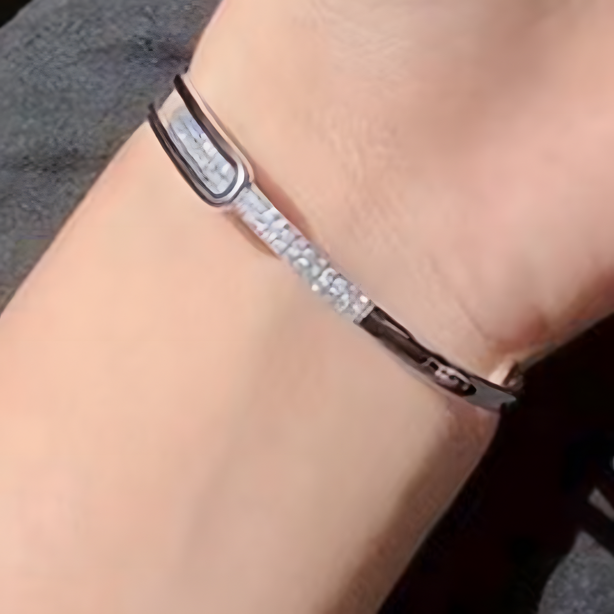 Elegant 925 Silver-Plated Geometric Cuff Bracelet Women – Trendy Open Bangle 876